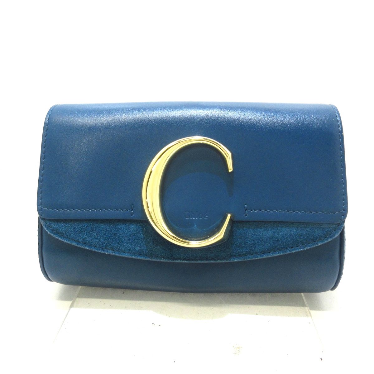 Chloe(クロエ) ウエストポーチ レディース美品 クロエシーベルトバッグ CHC19US195A3743C ブルーグリーン レザー×スエード -  メルカリ