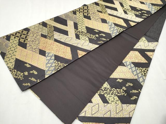 平和屋着物○織匠十一代目 篠屋宗兵衛 謹製 綴れ唐織 六通柄袋帯 吉祥