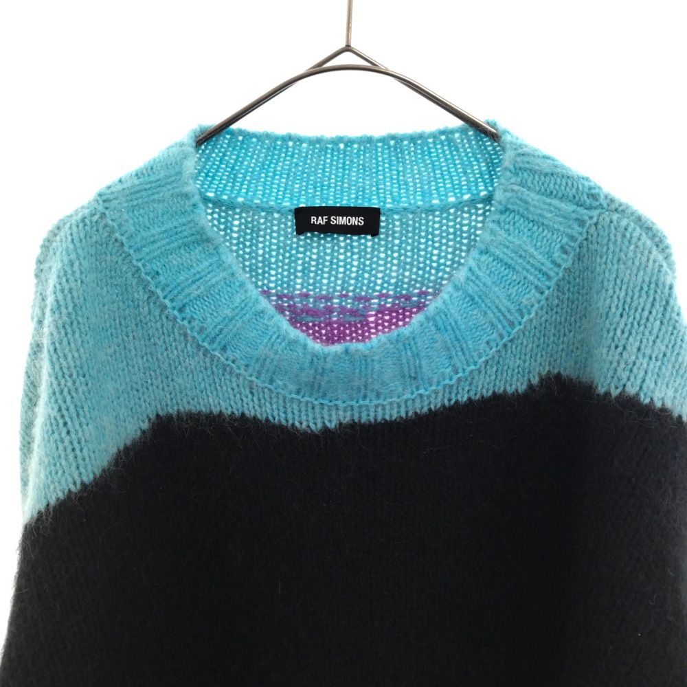 RAF SIMONS (ラフシモンズ) 21AW Oversized Boiled Knit Sweater モヘア混ウール ボイルドニットセーター  ブラック