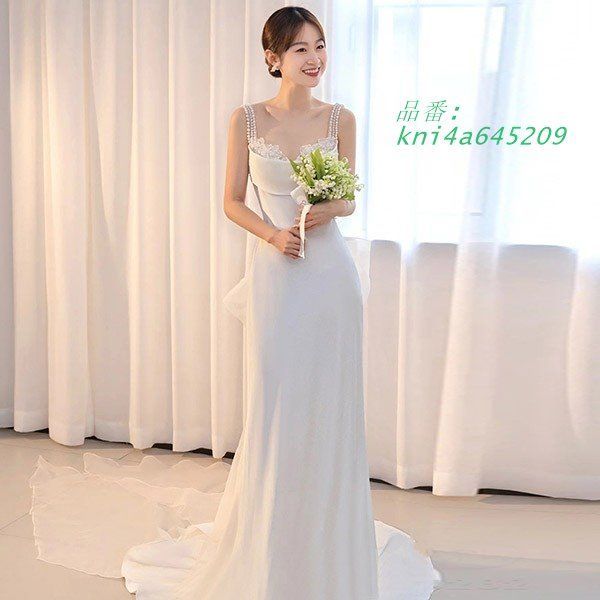 ウェディングドレス ドレス 結婚式 花嫁 バックシャン ノースリーブ マーメイドドレス オープンバッグ 背中開き セクシー kni4a645209 WWW_MORNINGWALKER_COM