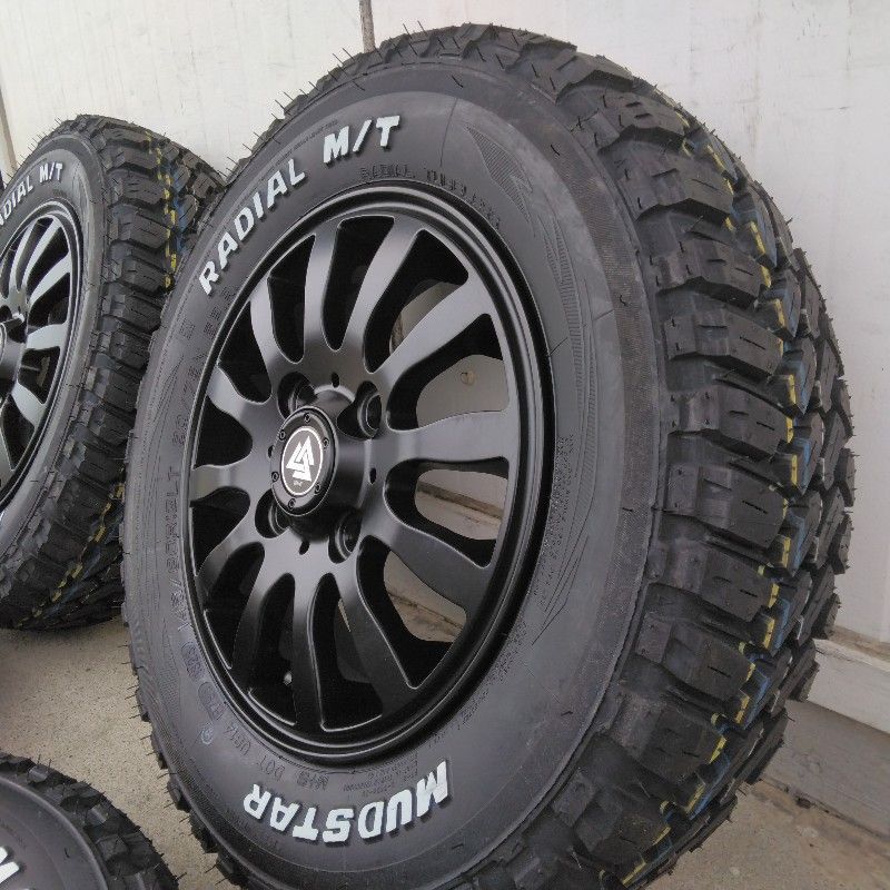 抽象的な 4本セット 軽トラック 軽バン 車検対応 145 80R12 MUDSTAR RADIAL MT ホワイトレター タイヤホイールセット 12インチ Bounty MUD-Xii 全品最安値に挑戦中！
