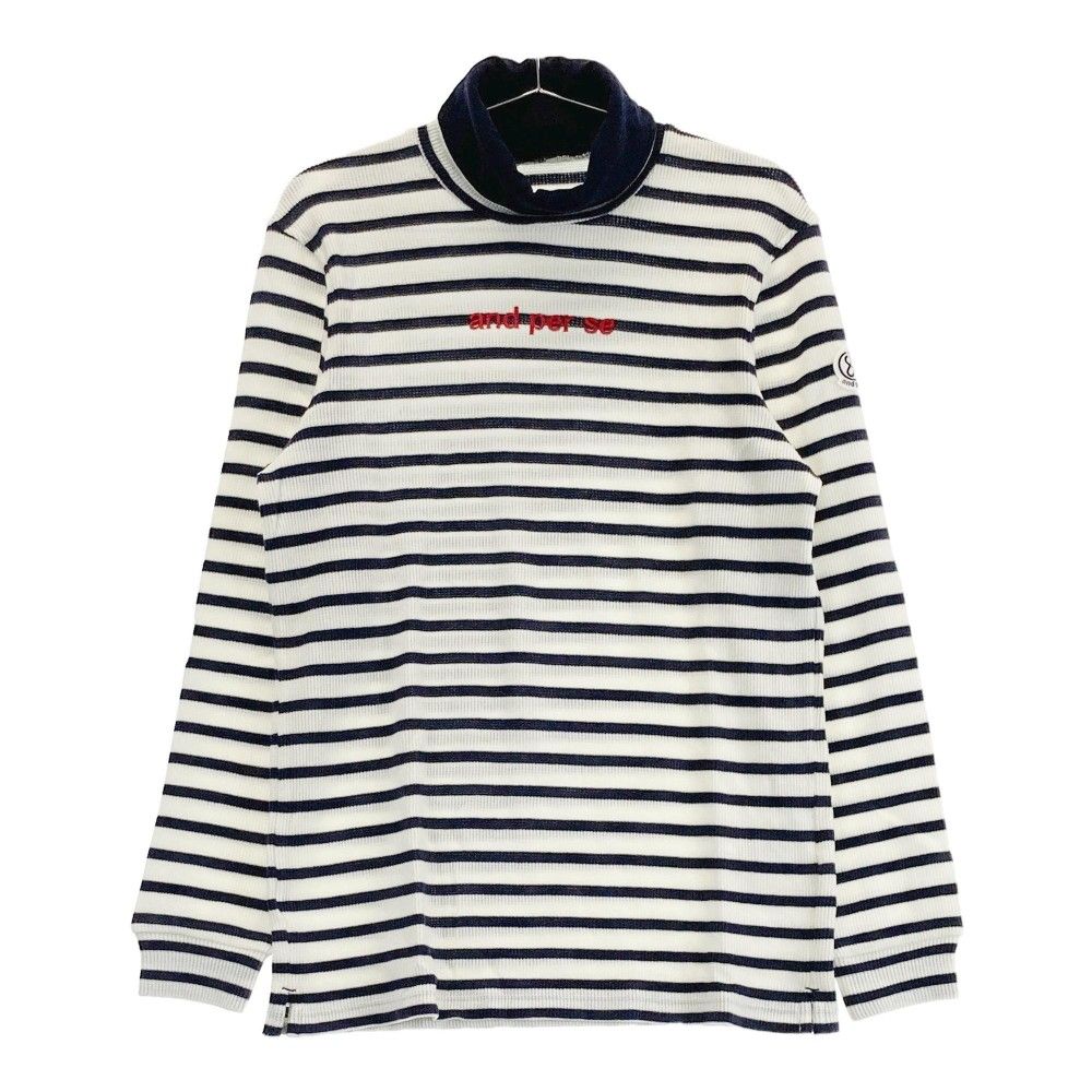 サイズ：M AND PER SE アンパスィ タートルネック ニットセーター