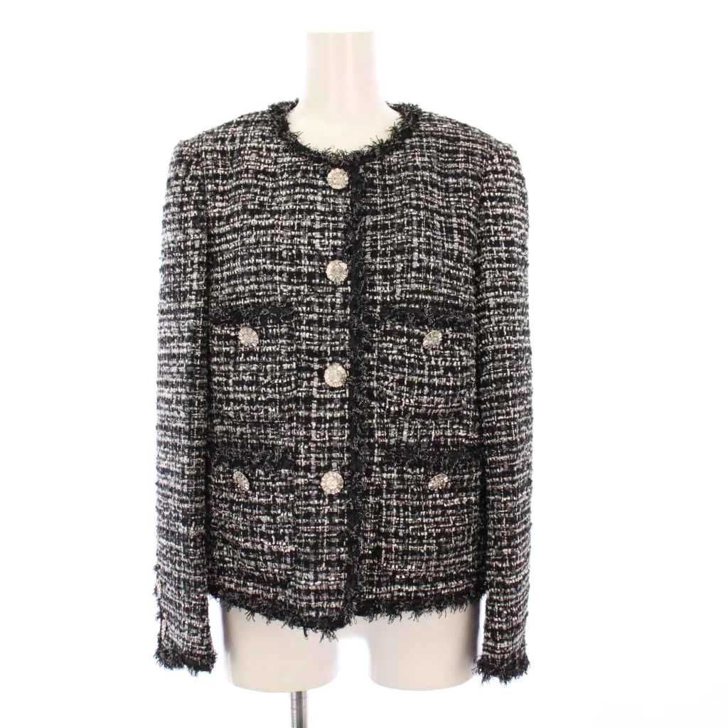 シャネル CHANEL uniform 25SS ノーカラージャケット ツイード ココ
