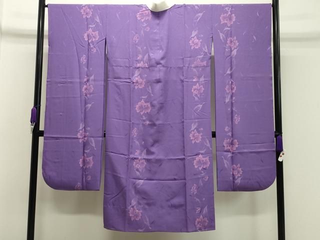 平和屋-こころ店□振袖用長襦袢 無双仕立て 沙綾形草花地紋 暈