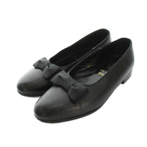 クロケット-ジョーンズ CROCKETT-JONES シップス SHIPS オペラパンプス フラット シューズ 5.5E ブラック 8030-12 |YM