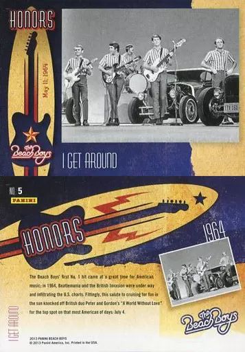 中古】コレクションカード(男性) NO.5 ： ザ・ビーチ・ボーイズ
