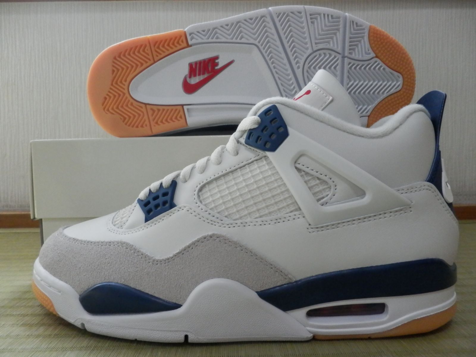 26.5cm】Nike SB Air Jordan 4 White Navy|mercariメルカリ官方指定 