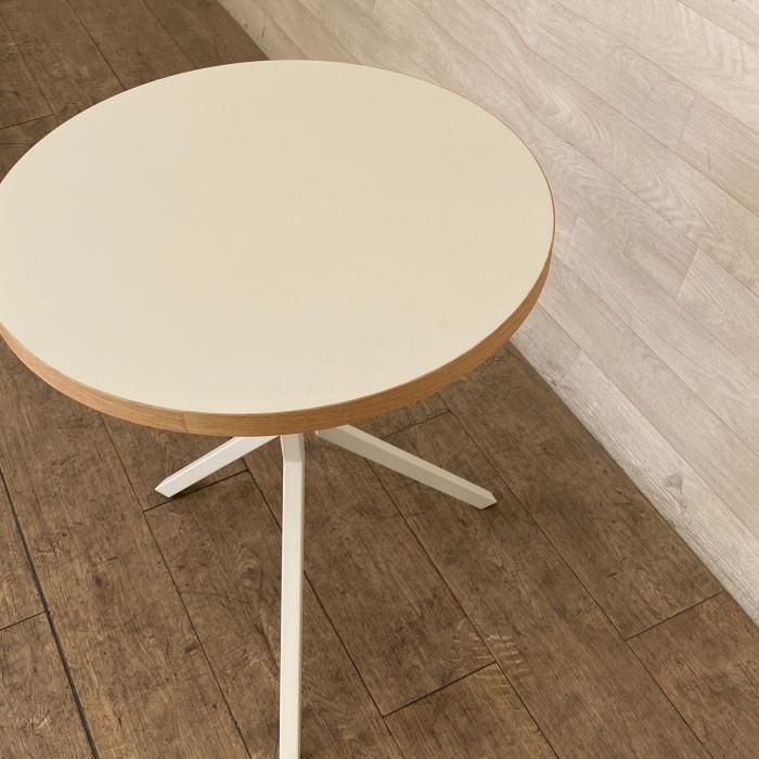 中古 kanademono カナデモノ 丸テーブル THE CAFE TABLE リノリウム