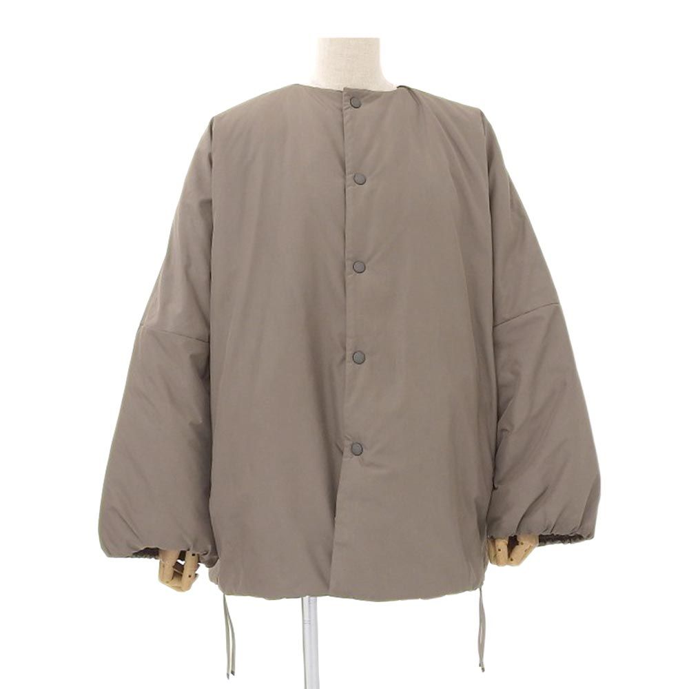 HYKE ハイク HYKE ハイク NYLON OXFORD COLLARLESS BIG JACKET 