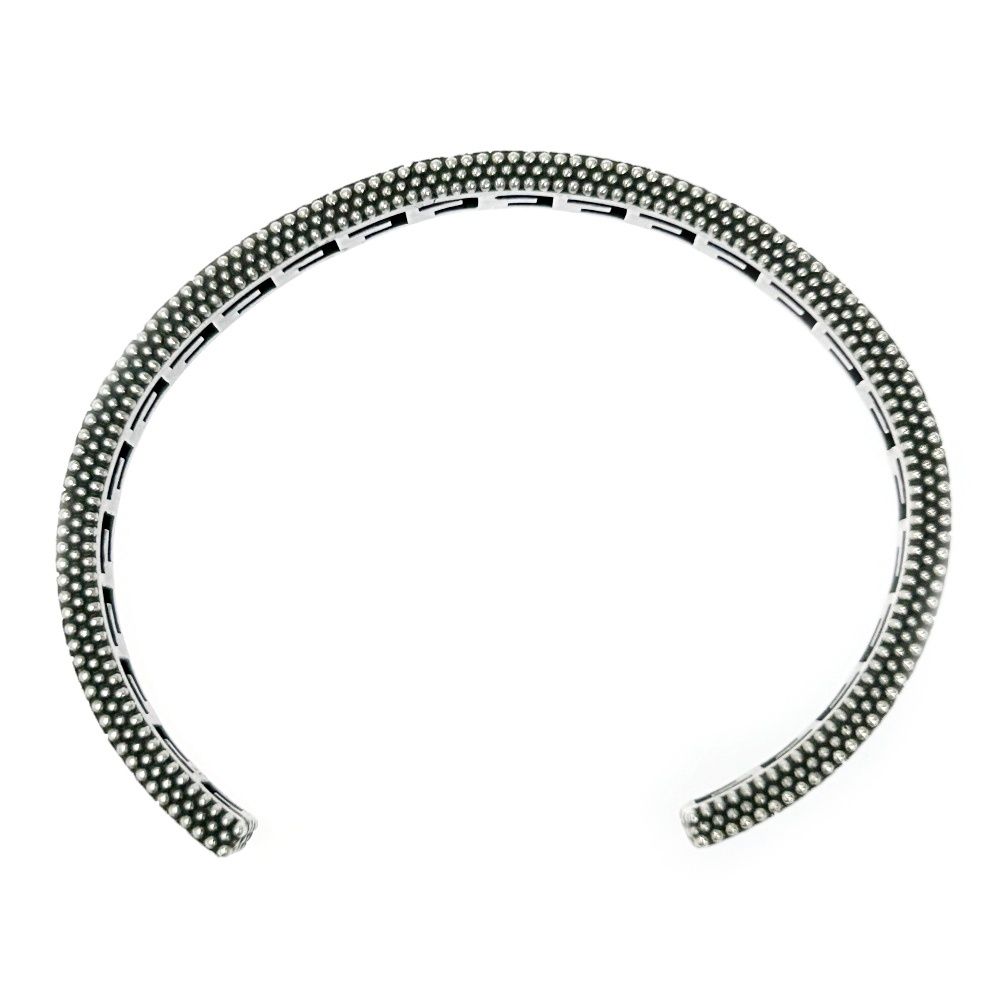 中古】GUCCI グッチ シルバー スクエアG アラベスク バングル 19.6g