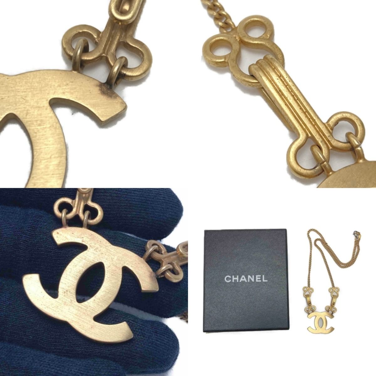 CHANEL シャネル ココマーク ヴィンテージ ネックレス GP ペンダント 箱有 22536円