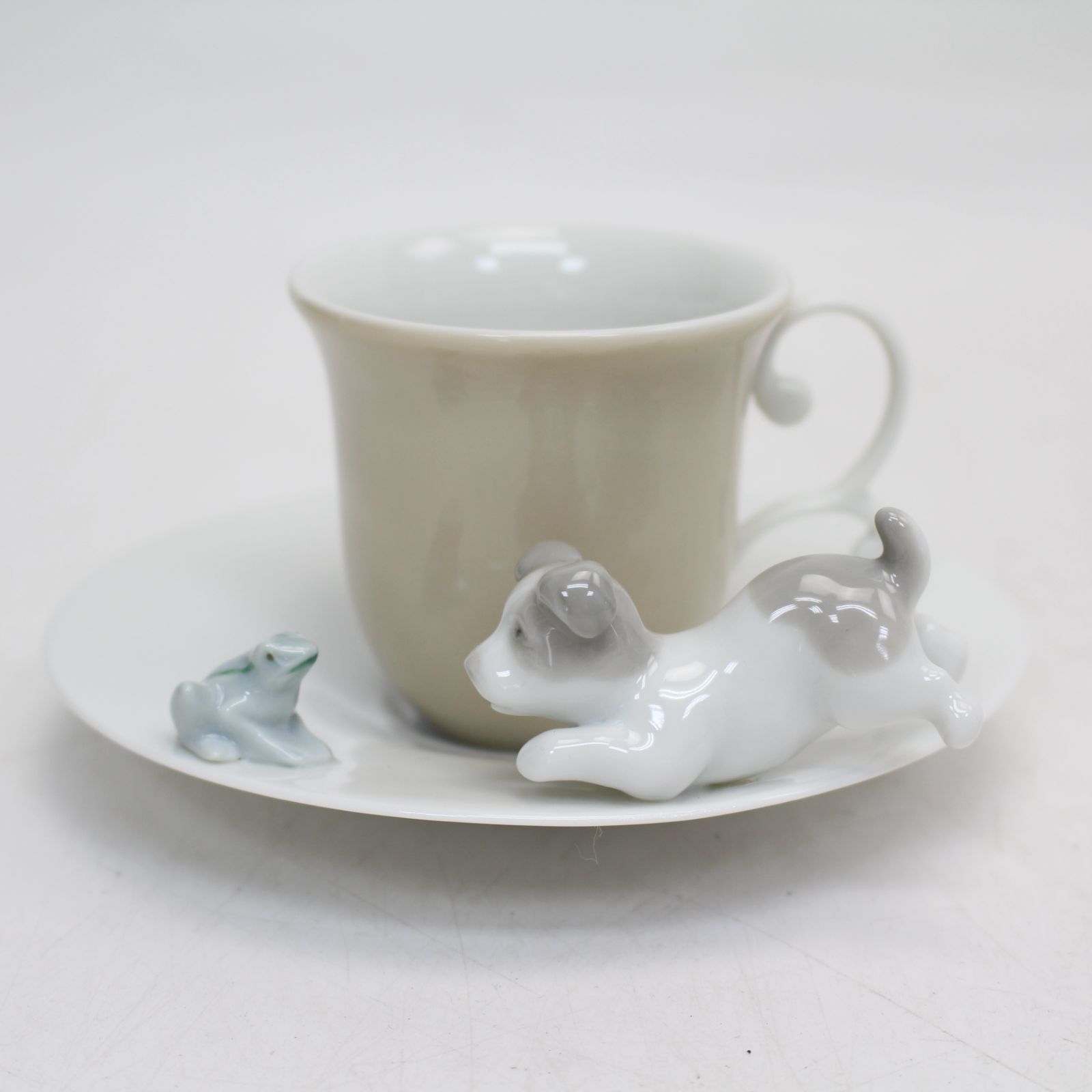 IS566)【美品/廃盤品】LLADRO リヤドロ 犬とカエル カップ