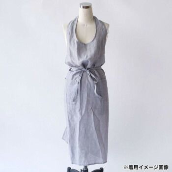 志成販売 フルエプロン ファミリア リネン グレー 303834GY