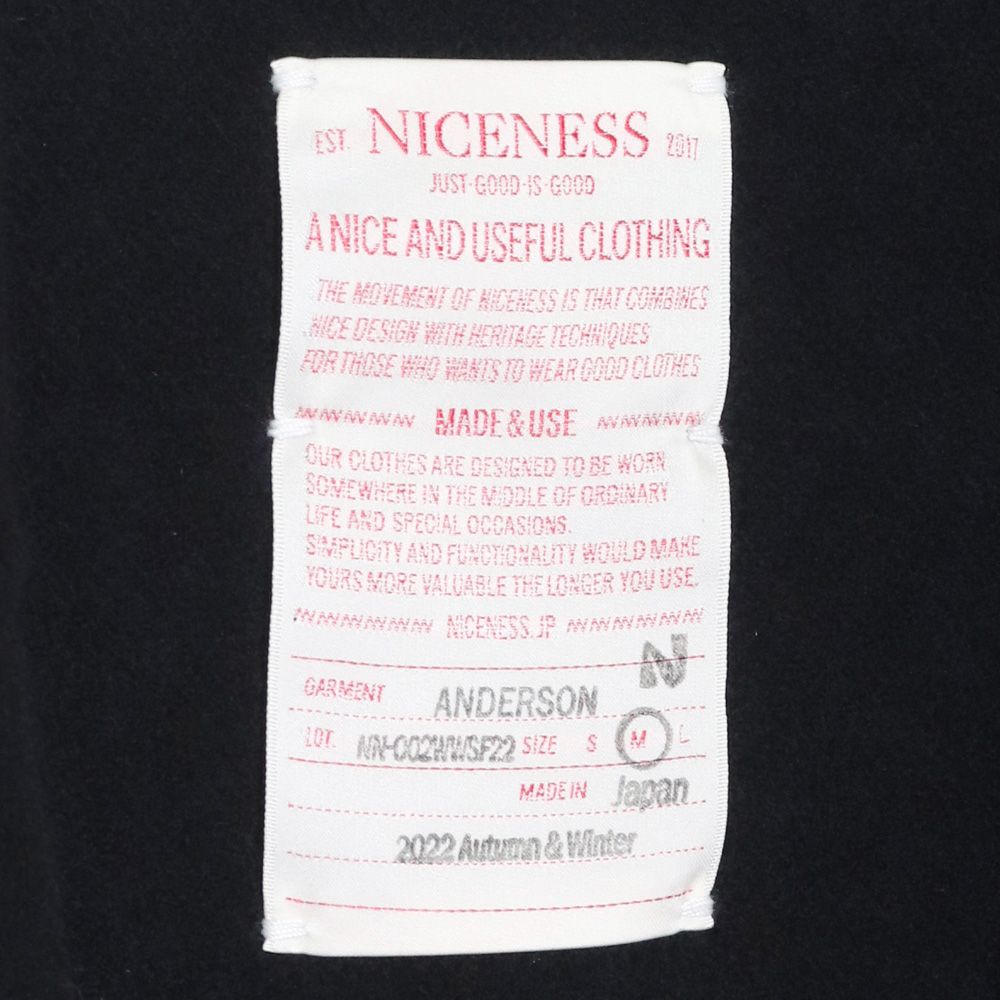 NICENESS 22AW ANDERSON S120 - メルカリ