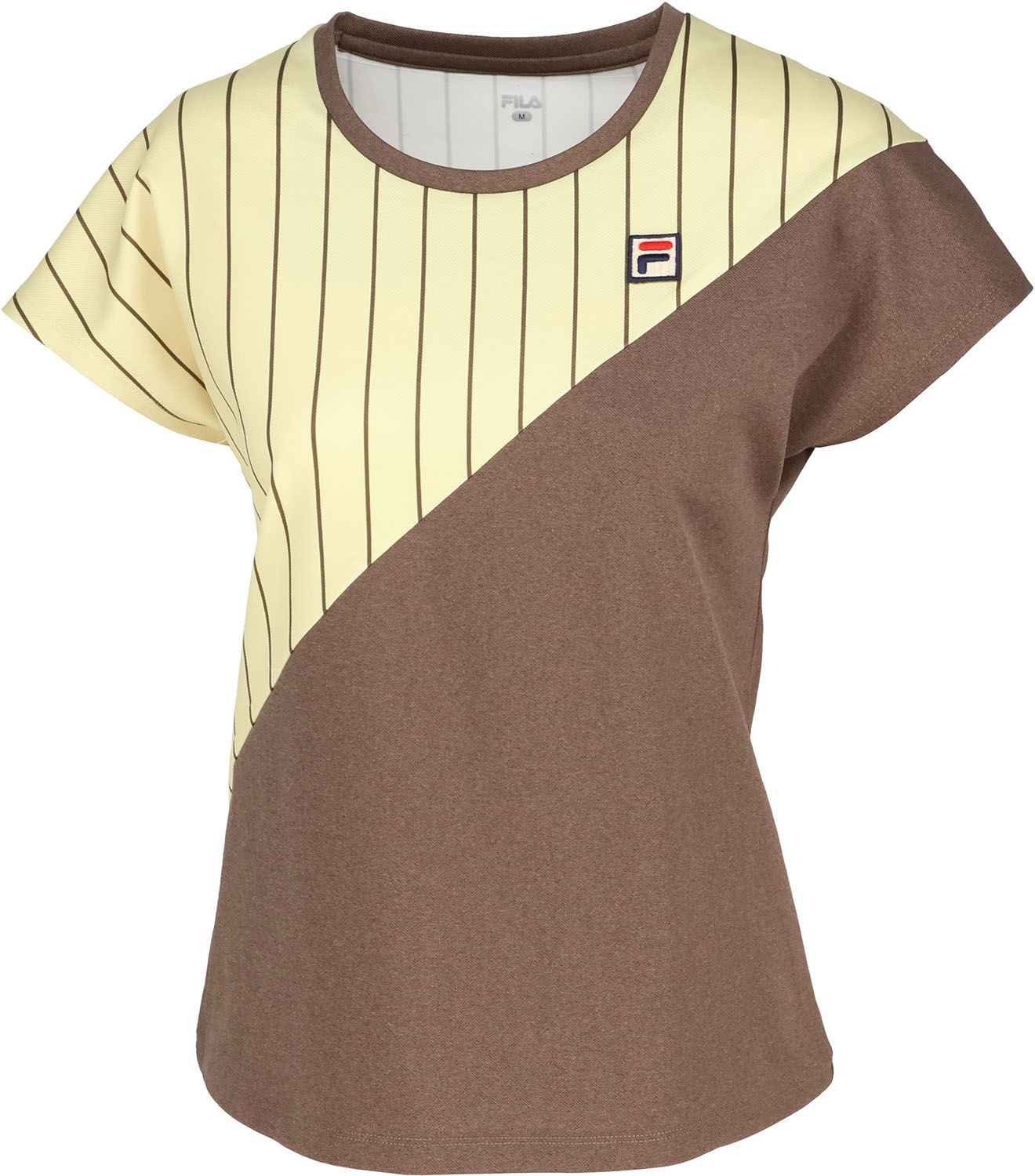 フィラ FILA テニス ゲームシャツ レディース ウィメンズ 女性 大人 半袖 Tシャツ トップス ウェア ロゴ アーカイブモデル 切り替え 遊び心 部活動 クラブ サークル スクール EL0229 20Z ネイビー