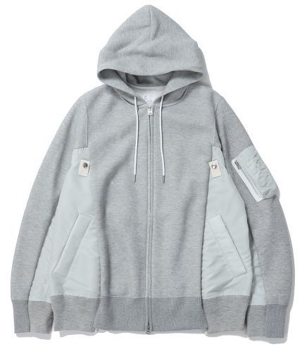 Sacai｜サカイ Sponge Sweat x Nylon Twill Hoodie - ナイロン