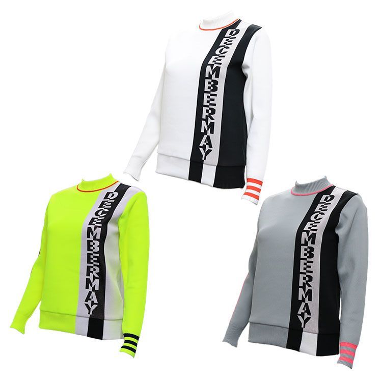 ディセンバーメイ ゴルフ レディース モックネック ニット 保温 長袖 ニットトップス セーター ハイネック 黒 白 秋 冬 ブランド 2-112-1015 DECEMBERMAY TOKYO