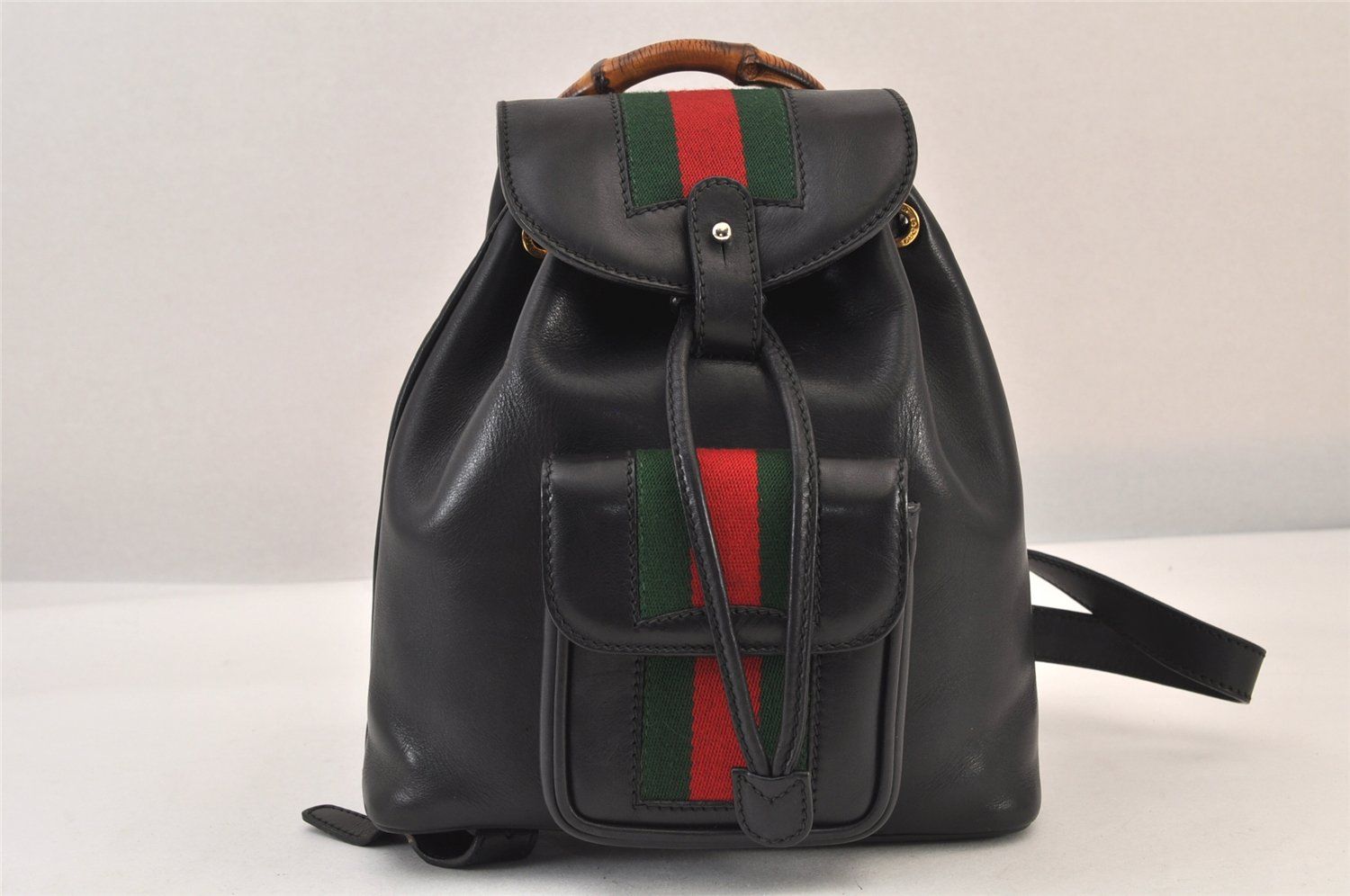 外観美品✨GUCCI グッチ シェリーライン バンブー リュックサック GUCCI グッチ ウェブ シェリーライン バンブー バックパック