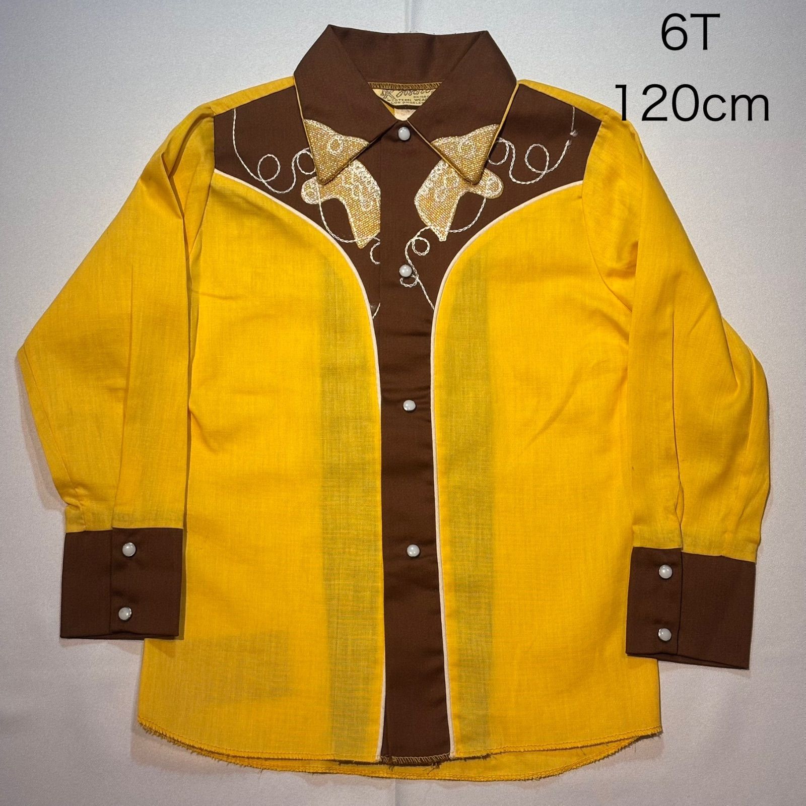 60 s〜70 s 長袖シャツ ウエスタンシャツ Vintage キッズ シャツ 男の子 女の子