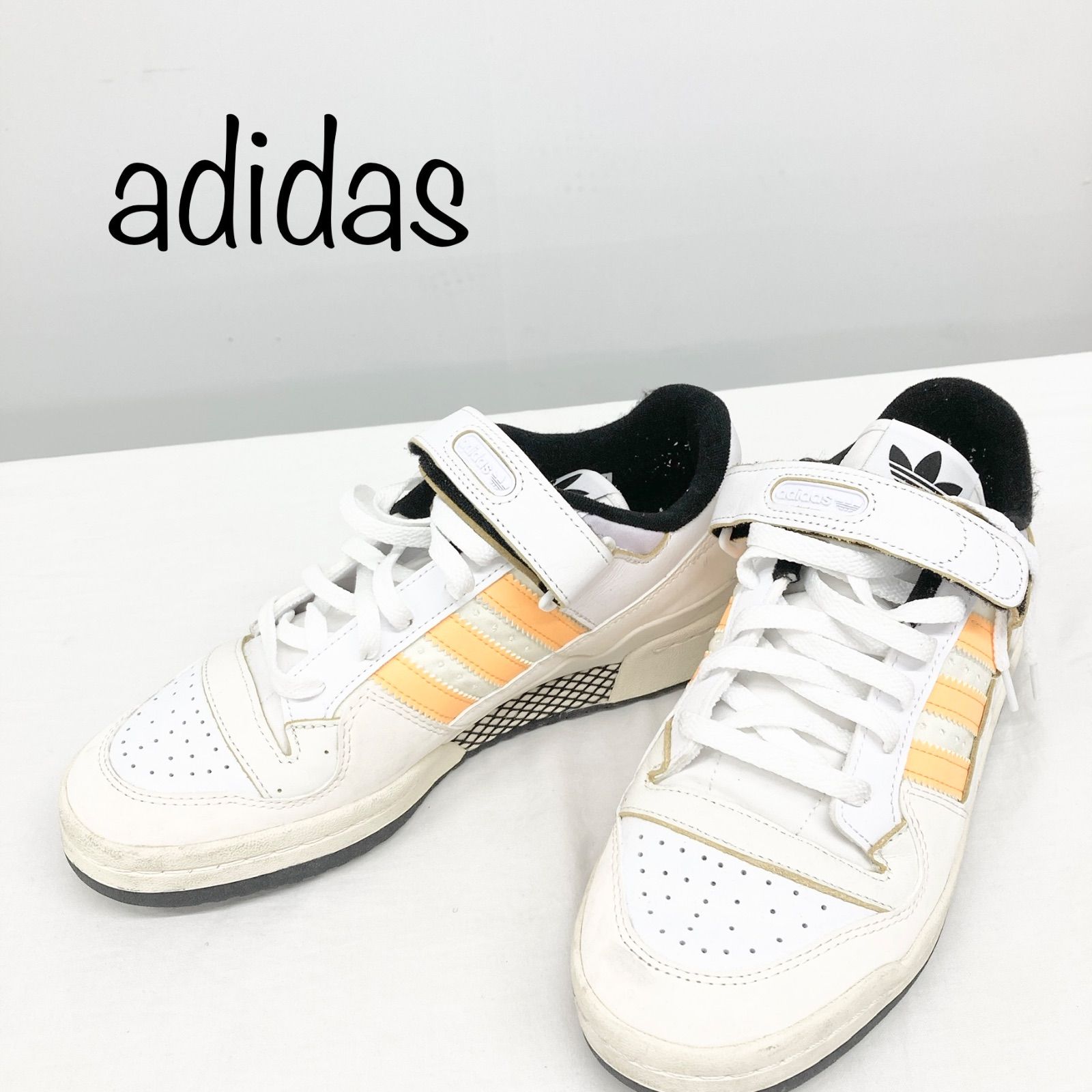 スニーカー adidas superstar アディダス 白 オレンジ スーパースター