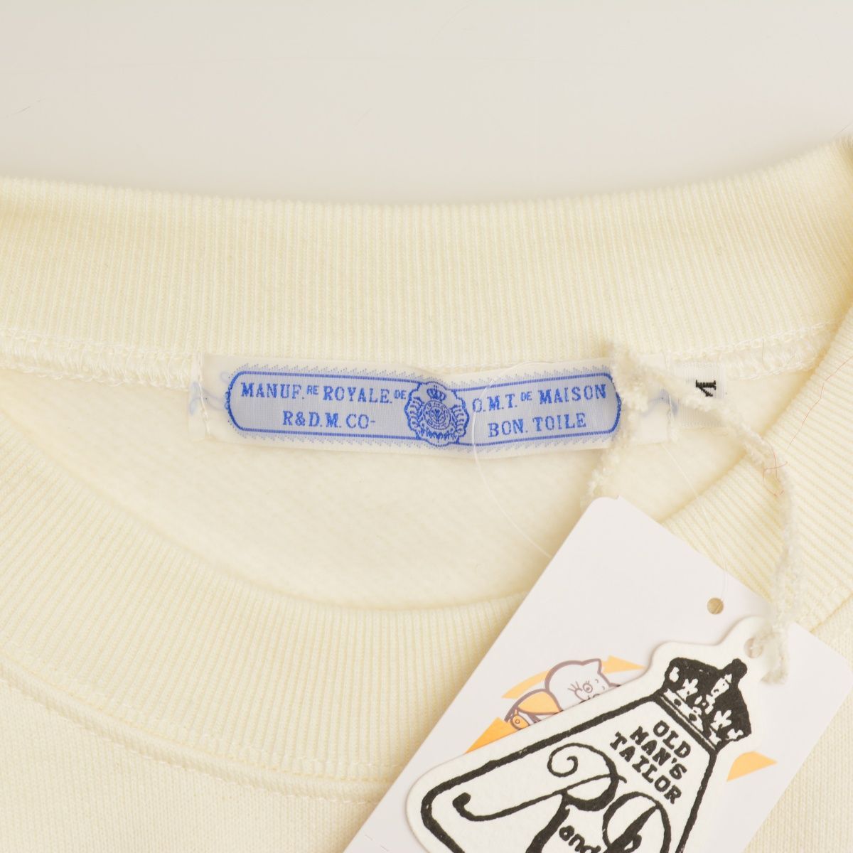 R&D.M.Co/OLDMAN'STAILOR】FRUITS SCANDAL COMPACT 裏起毛 TRAINER長袖