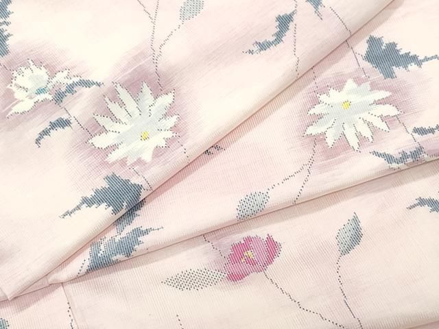 平和屋着物○本場大島紬 泥染め 風景草花文 正絹 逸品 CAAS7037yc 平和屋