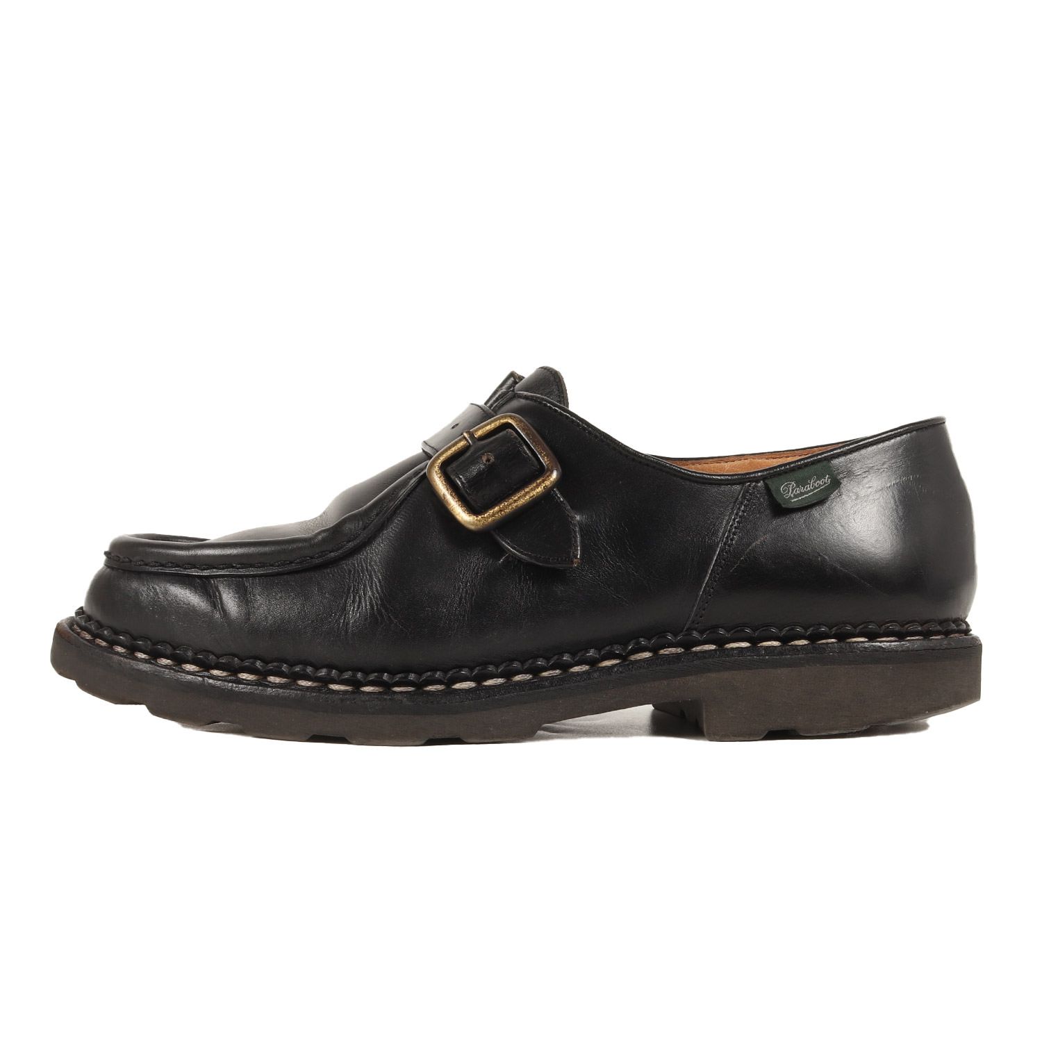 Paraboot パラブーツ サイズ:41.5(26.5cm位) ミカエル レザー チロリアンシューズ MICHAEL 2016年製 ブラック 黒 フランス製 ブランド 靴【メンズ】