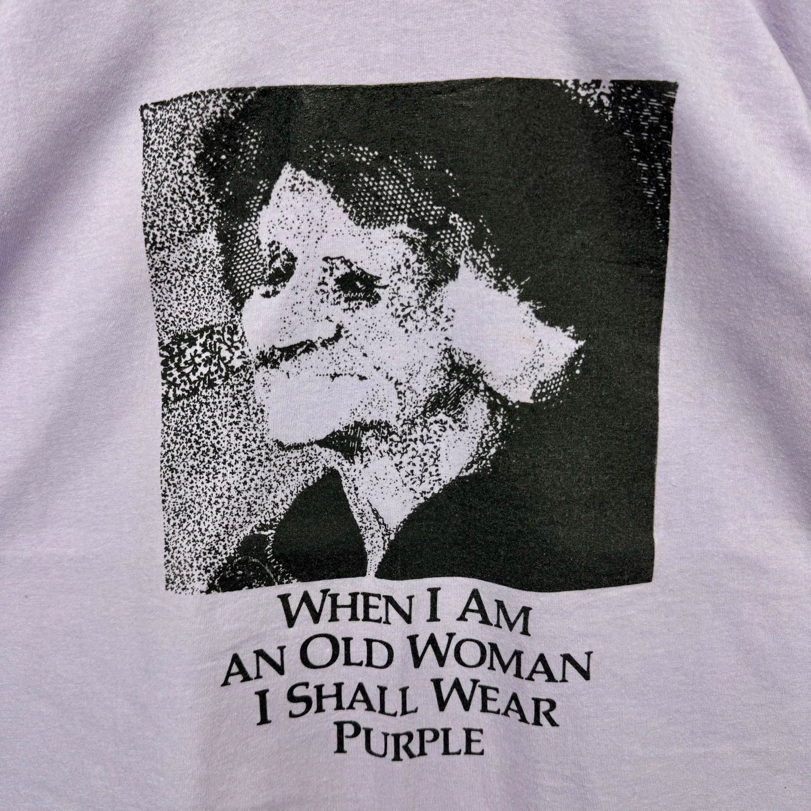Jenny Joseph Warning メッセージTシャツ Vintage 1980's Jenny Joseph Warning poem t-shirt | Defunkd