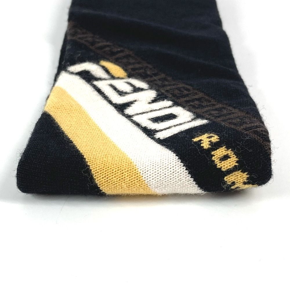 FENDI フェンディ ヘアバンド 注文 ロゴ FXS385 ウール ブラック