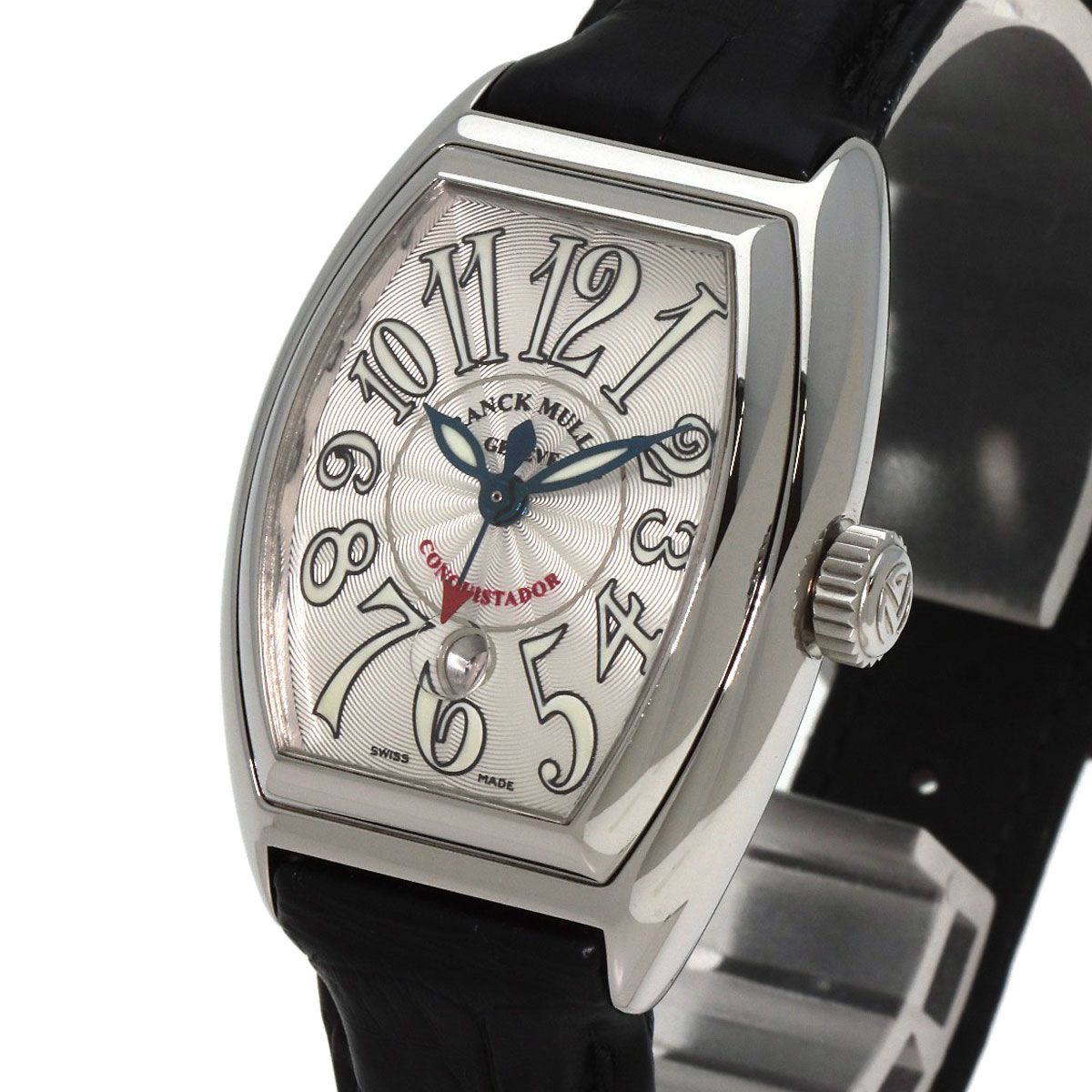 FRANCK MULLER フランクミュラー 8002LSC コンキスタドール 腕時計 SS 革 レディース