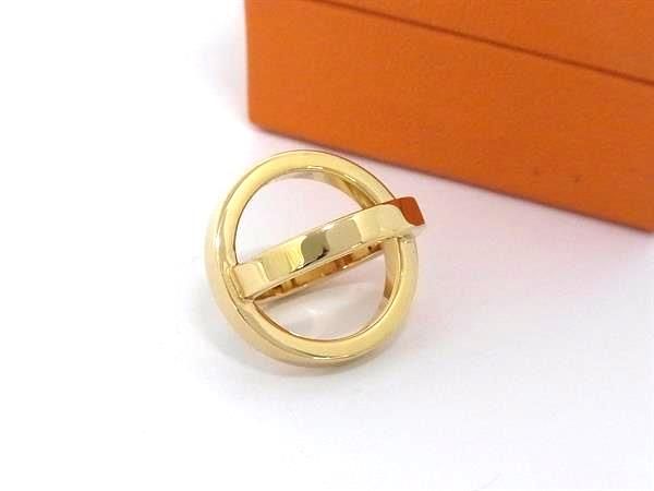 ▲美品 HERMES エルメス コスモス スカーフリング BOX付 □新品同様□ HERMES エルメス コスモス スカーフリング