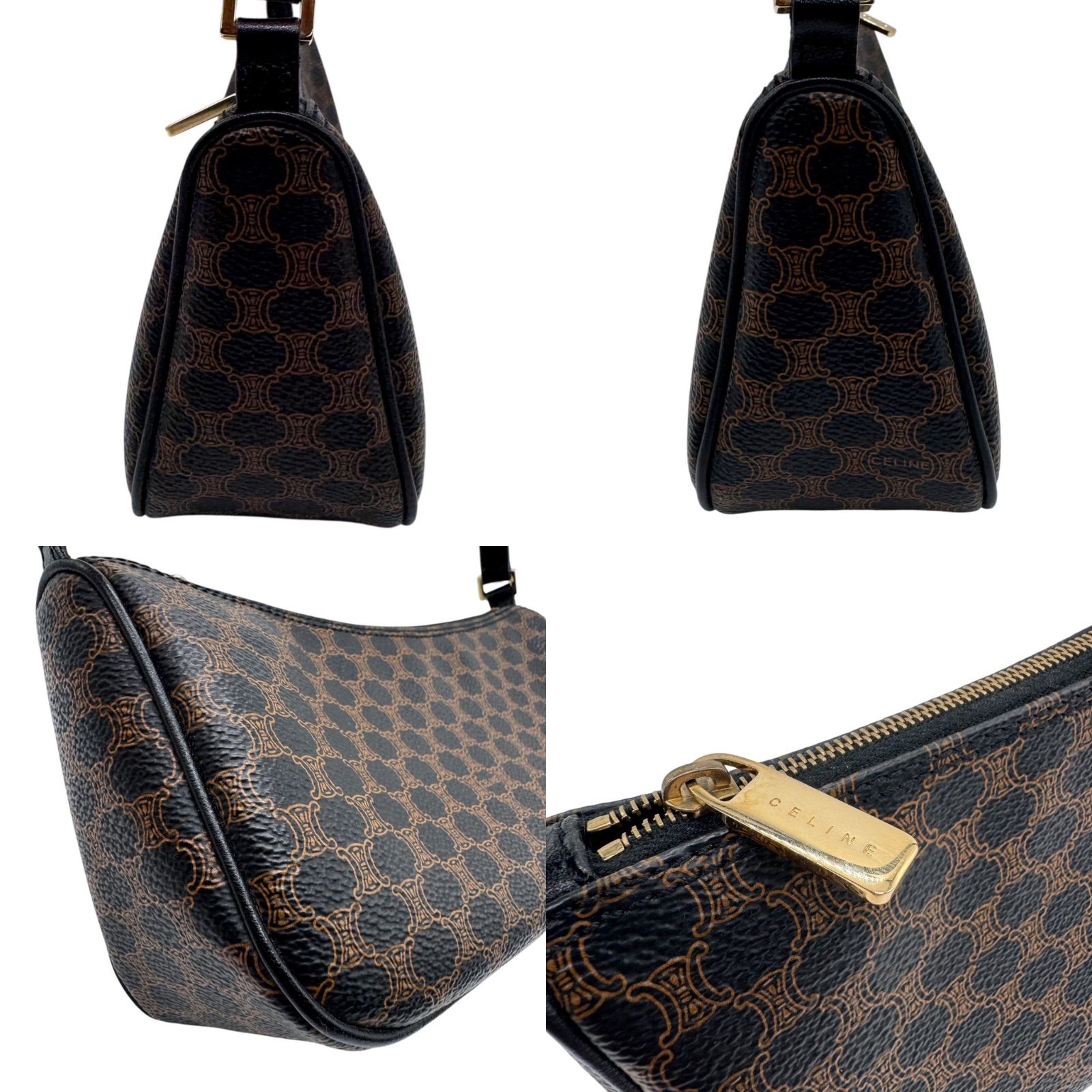 極美品 希少 CELINE セリーヌ 黒マカダム アクセサリーポーチ