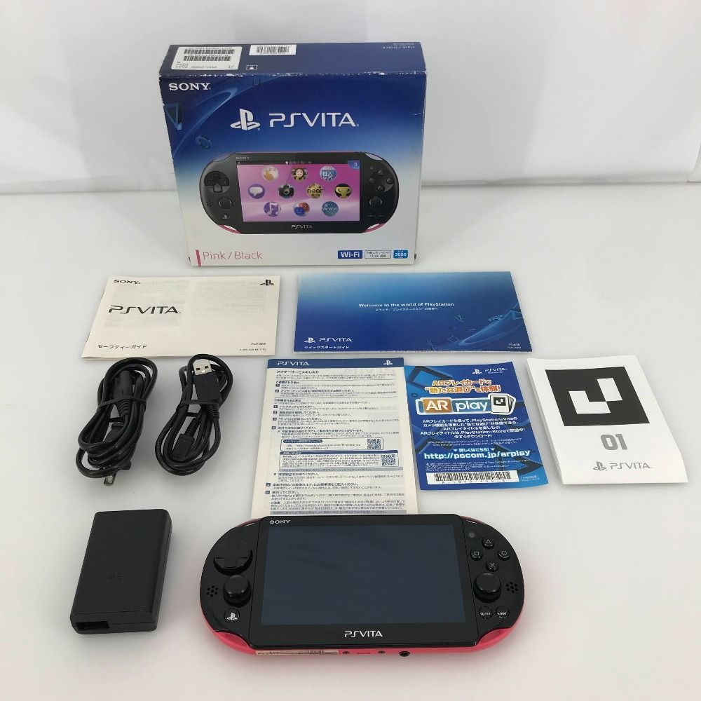 05w15764T PS VITA PlayStation VITA PCH-2000 ピンク|ブラック 本体 箱あり ＊動作 |初期化済み＊ 品