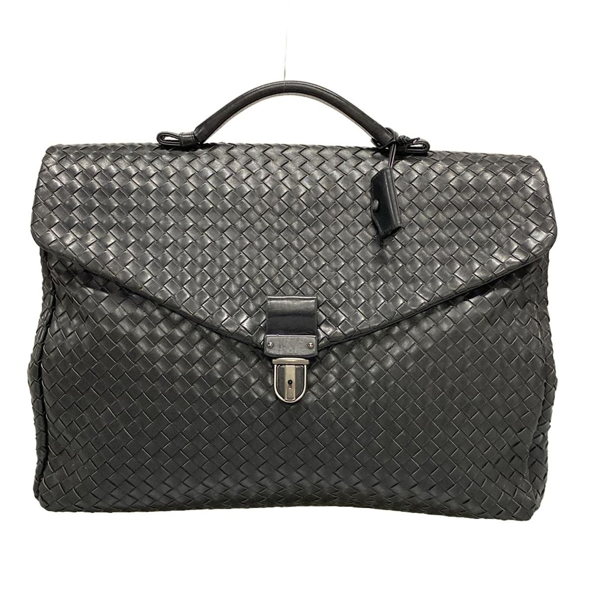 BOTTEGA VENETA ボッテガヴェネタ ビジネスバッグ イントレチャート 122139 黒 レザー