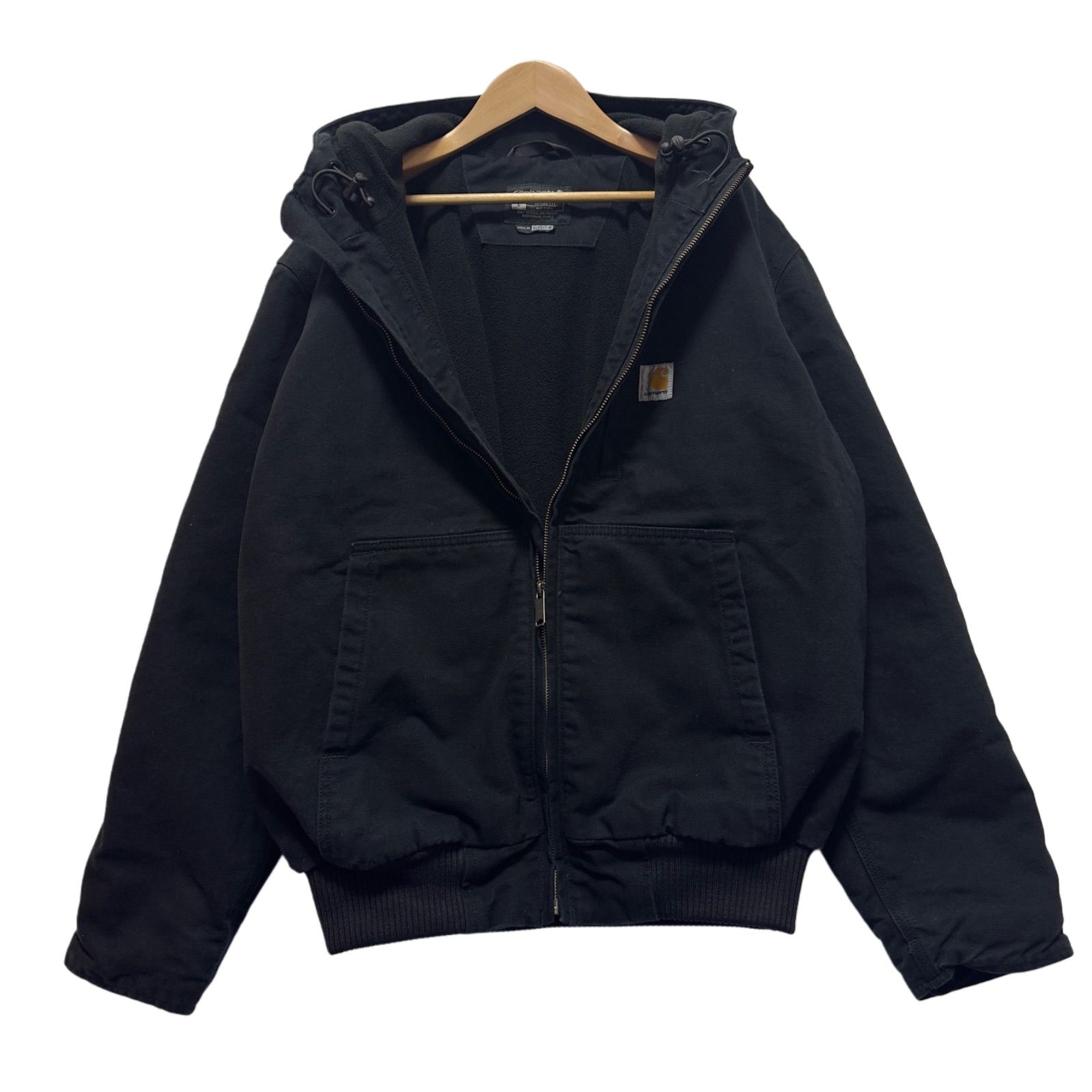 【希少】carharttアクティブジャケット ブラック 雰囲気 古着 美品 カーハート Carhartt アクティブジャケット Lサイズ ワーク