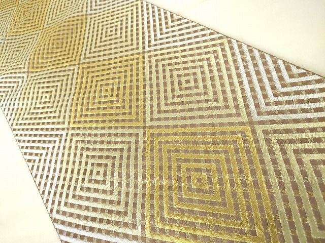 平和屋本店□最高級 人間国宝 北村武資 煌彩錦 六通柄袋帯 入子菱 金