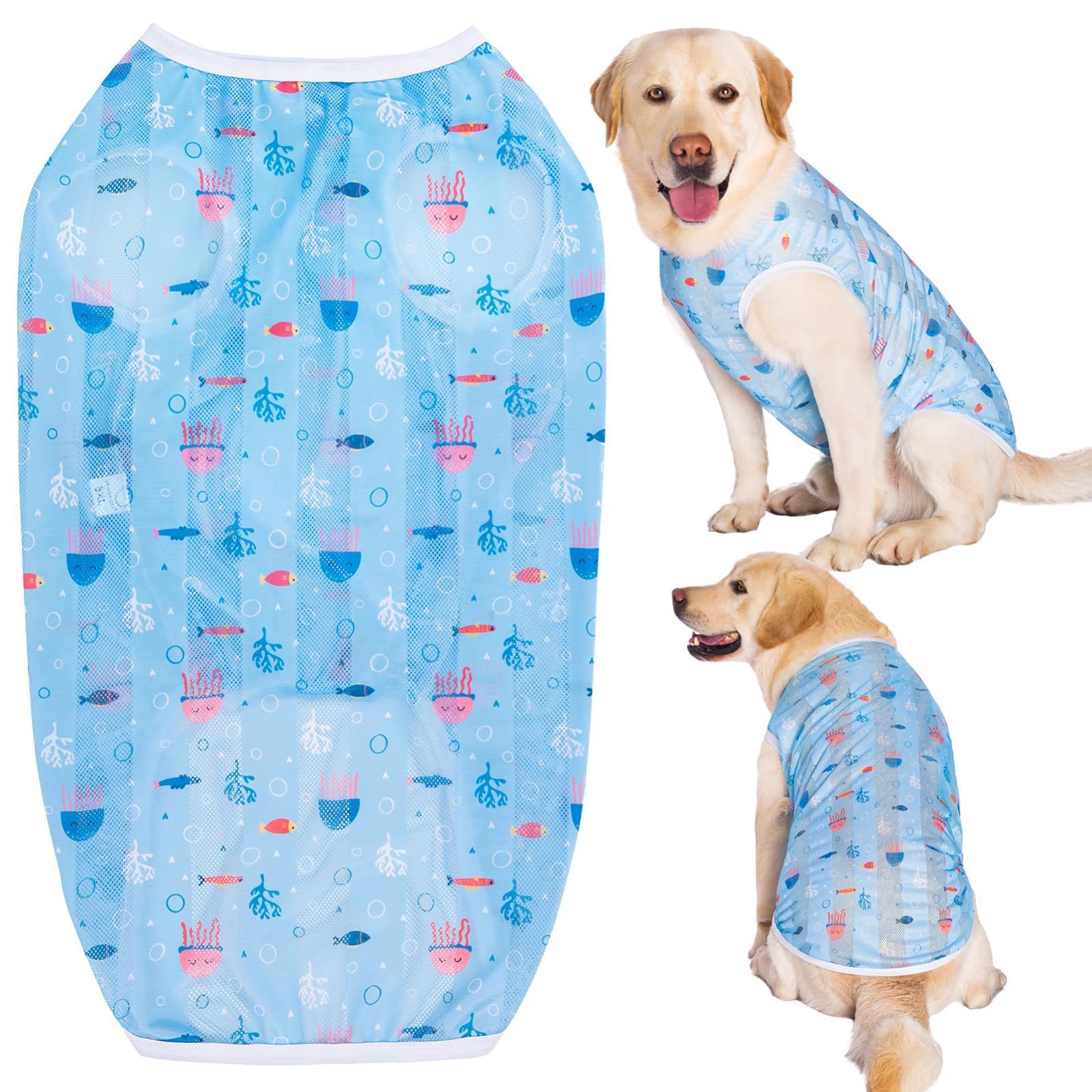 4L_(接触冷感)メデューサ柄 KUVEELA PET 犬服 大型犬 中型犬