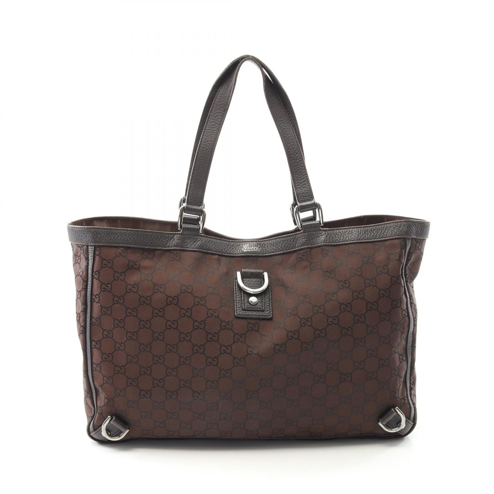 グッチ GUCCI トートバッグ アビー GG柄 293580 ブラウン ナイロン レザー トートバッグ レディース Used C