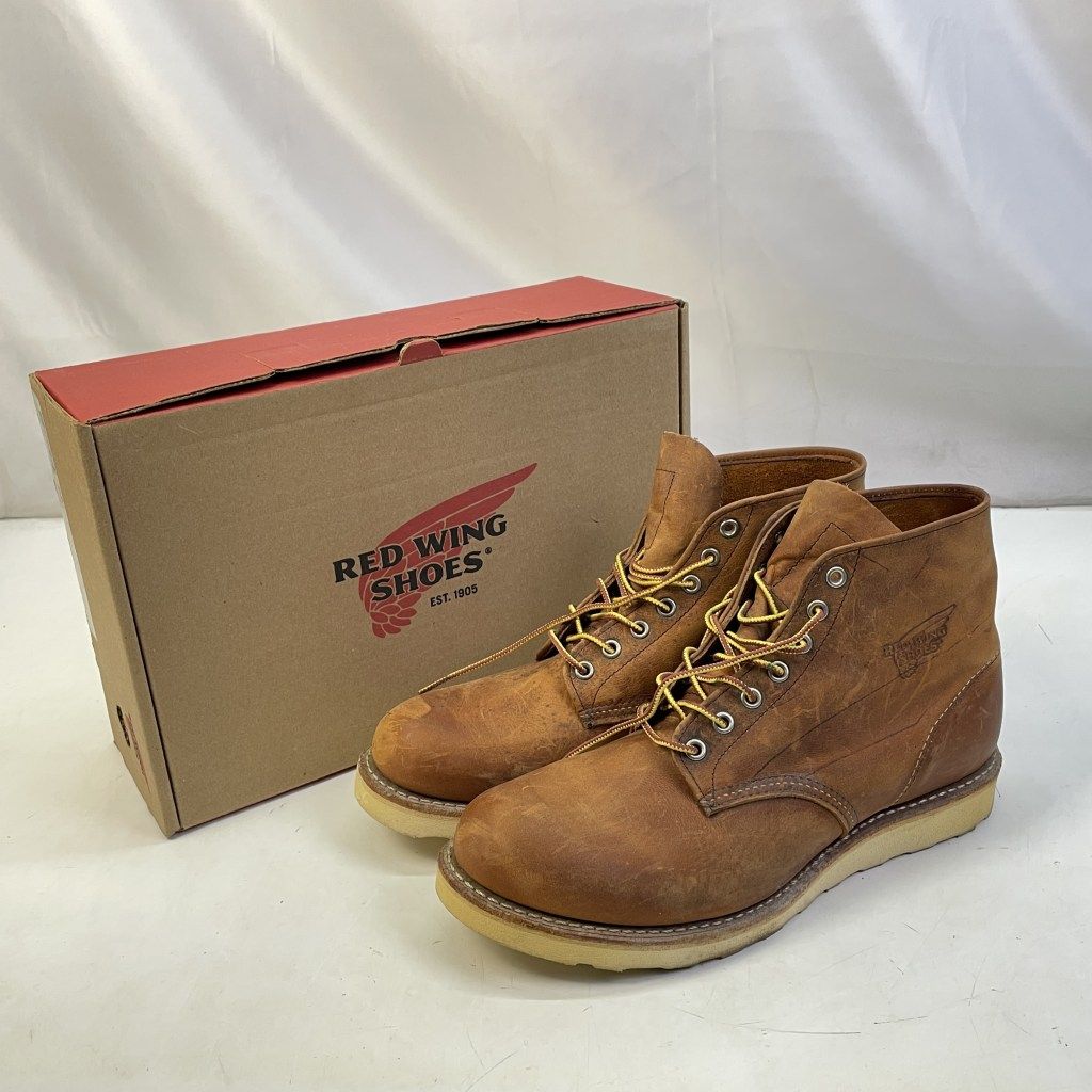 01w-5494 レッドウィング RED WING 6インチ クラシックラウンド 9111 カッパ― ラフ＆タフ ブラウン 28.0cm メンズ 箱あり ワークブーツ 靴 9111 品