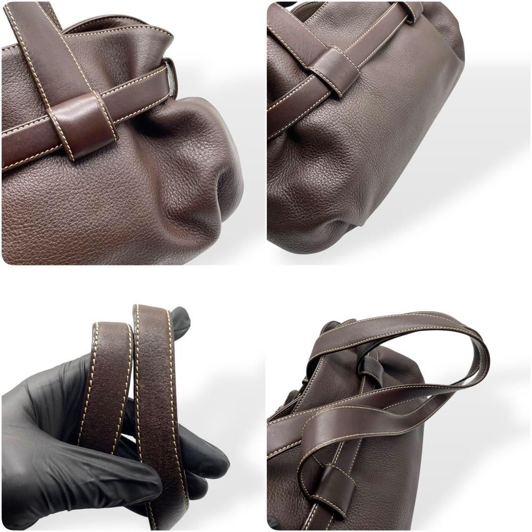 極美品 kitamura キタムラ トートバッグ 肩掛け ブラウン レザー