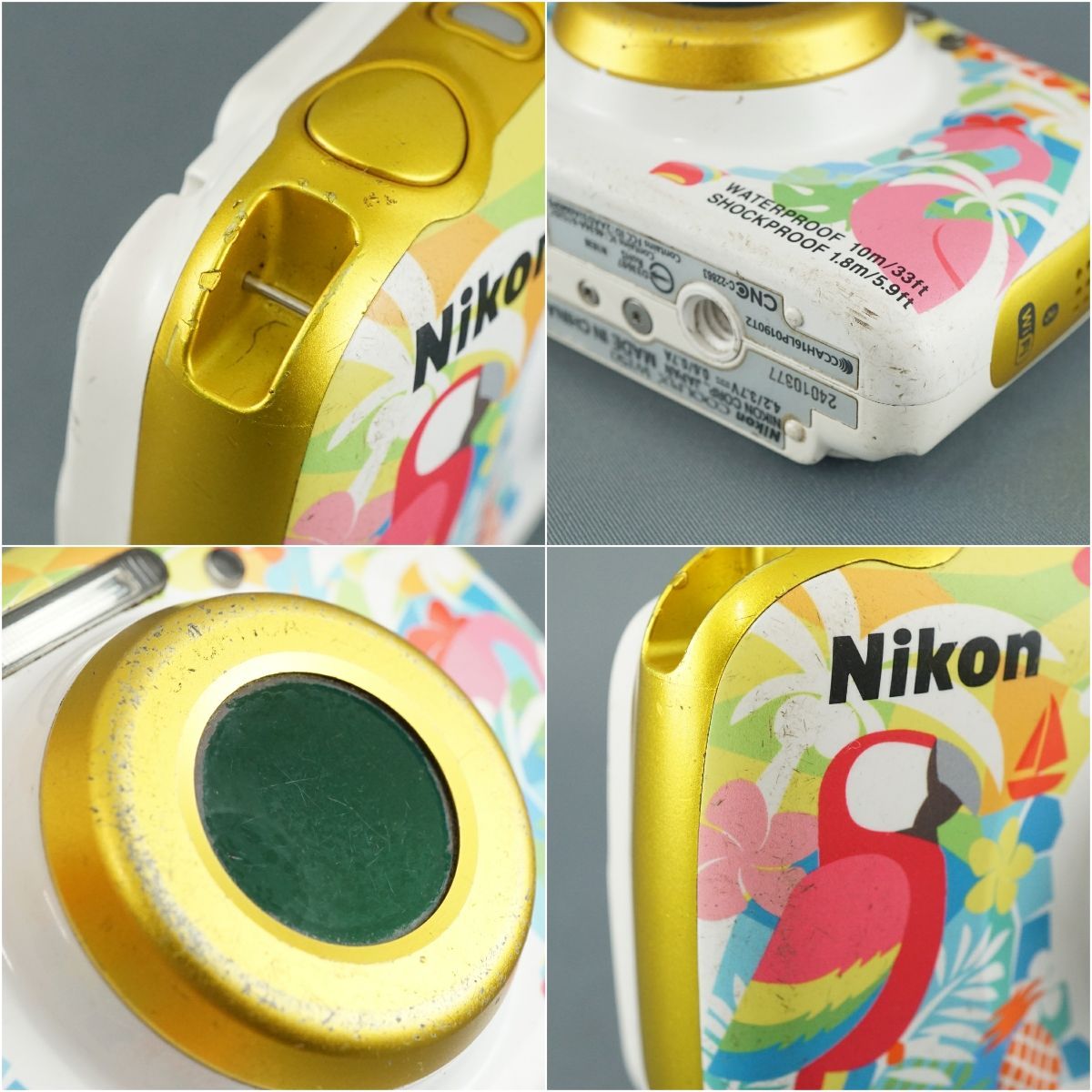Nikon COOLPIX W150 USED品 デジタルカメラ 本体+バッテリー 防水 耐衝撃 タフ Wi-Fi アウトドア 旅行 水中 リゾート柄 完動品 中古 CP7372 Nikon COOLPIX W150 USED品 デジタルカメラ 本体+バッテリー 防水 耐