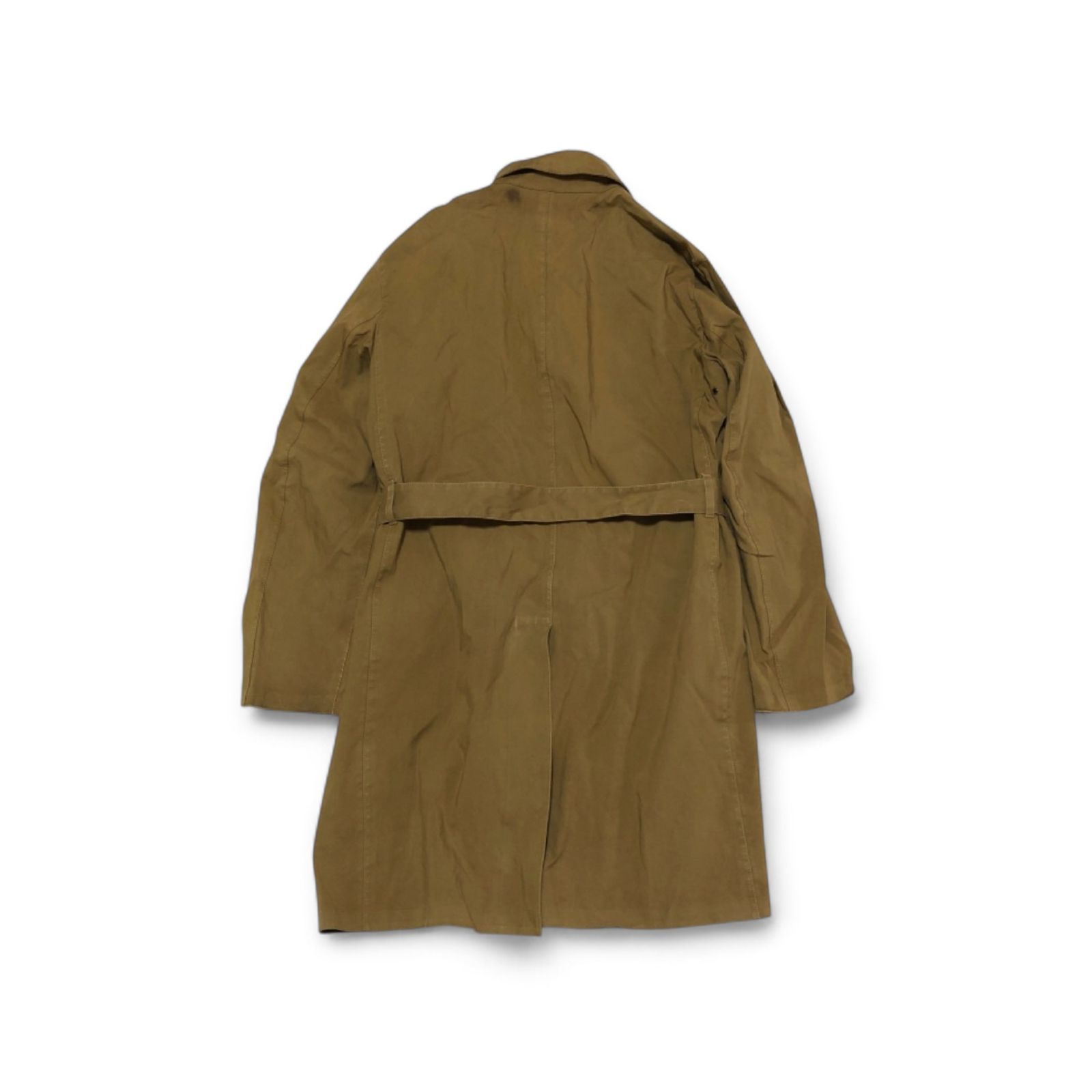 PRADA プラダ トレンチコート 比翼 ベルト付 サイズL ロングコート コート ブラウン