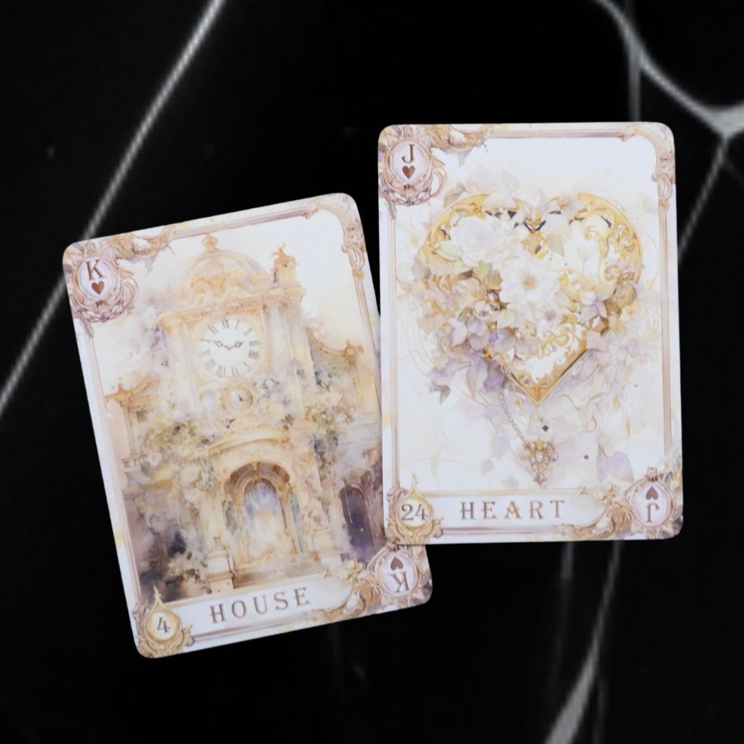 安らぎの庭園のルノルマンカード ゴールドエッジ 繊細