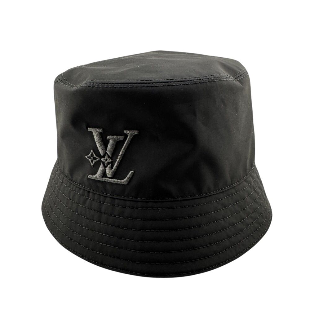 5%OFF フォロワークーポン LOUIS VUITTON ルイヴィトン ルイヴィトン M7725L LVスマッシュレイン ハット ブラック ユニセックス
