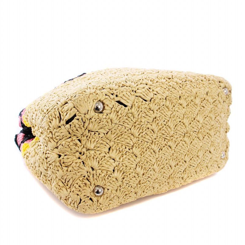 プラダ PRADA カナパ ラフィア かごバッグ トートバッグ ハンドバッグ