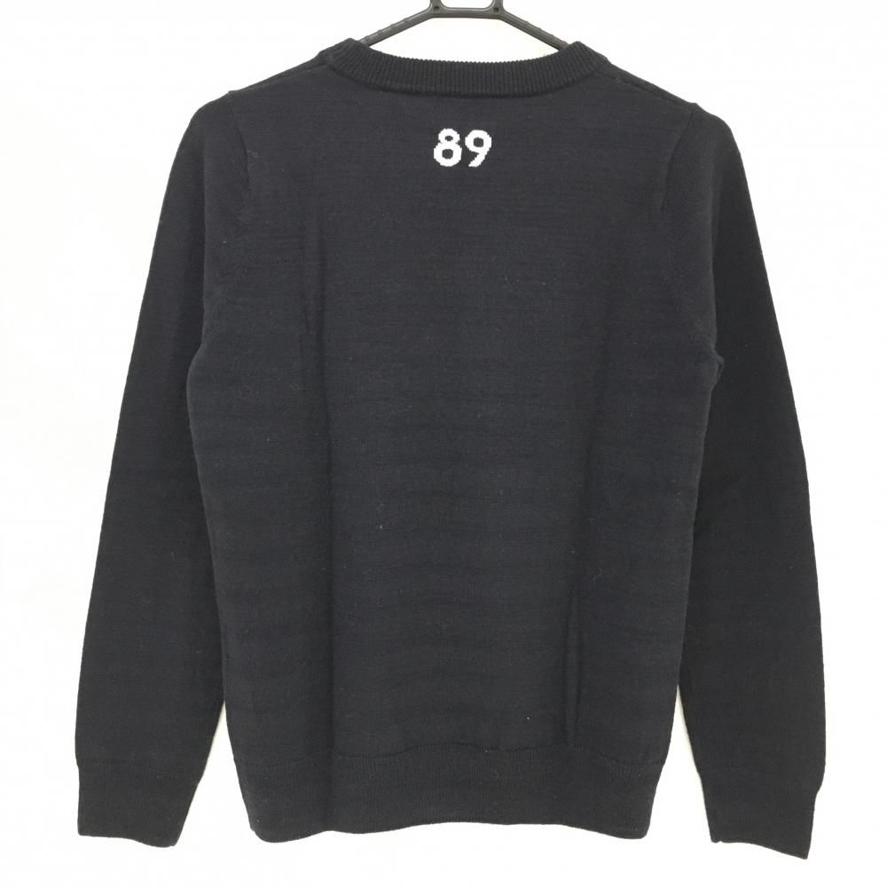 【超美品】PEARLYGATESセーター ネイビー×白 ウール100% 星条旗 超美品】 パーリーゲイツ 長袖ニットセーター 星総柄 星条旗モチーフ