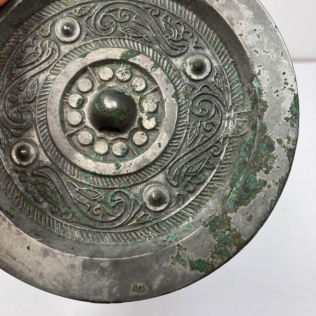 中国漢時代 古銅古鏡 12.9㎝ トニチ 東さ5-1125 2 F