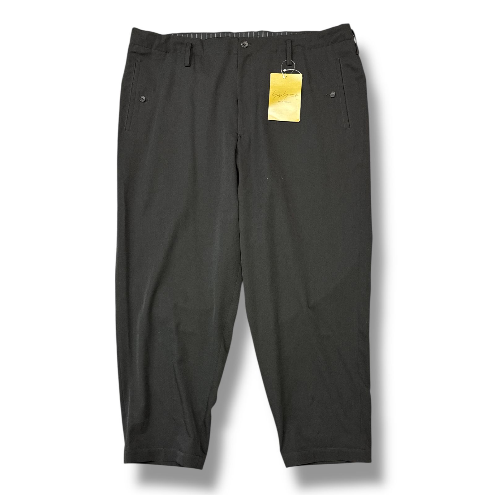 Yohji Yamamoto ヨウジヤマモト　パンツ　ウールギャバジン YOHJIYAMAMOTO ウールギャバジンレギュラーラップパンツ 20SS