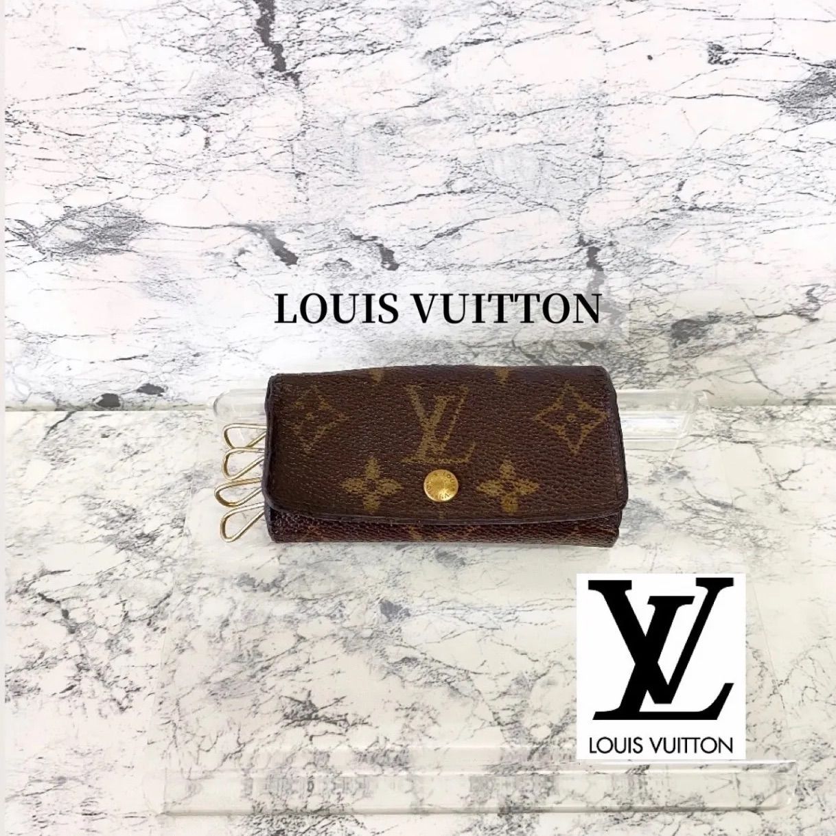 LOUIS VUITTON ルイ ヴィトン モノグラム レザーキーケース 定番