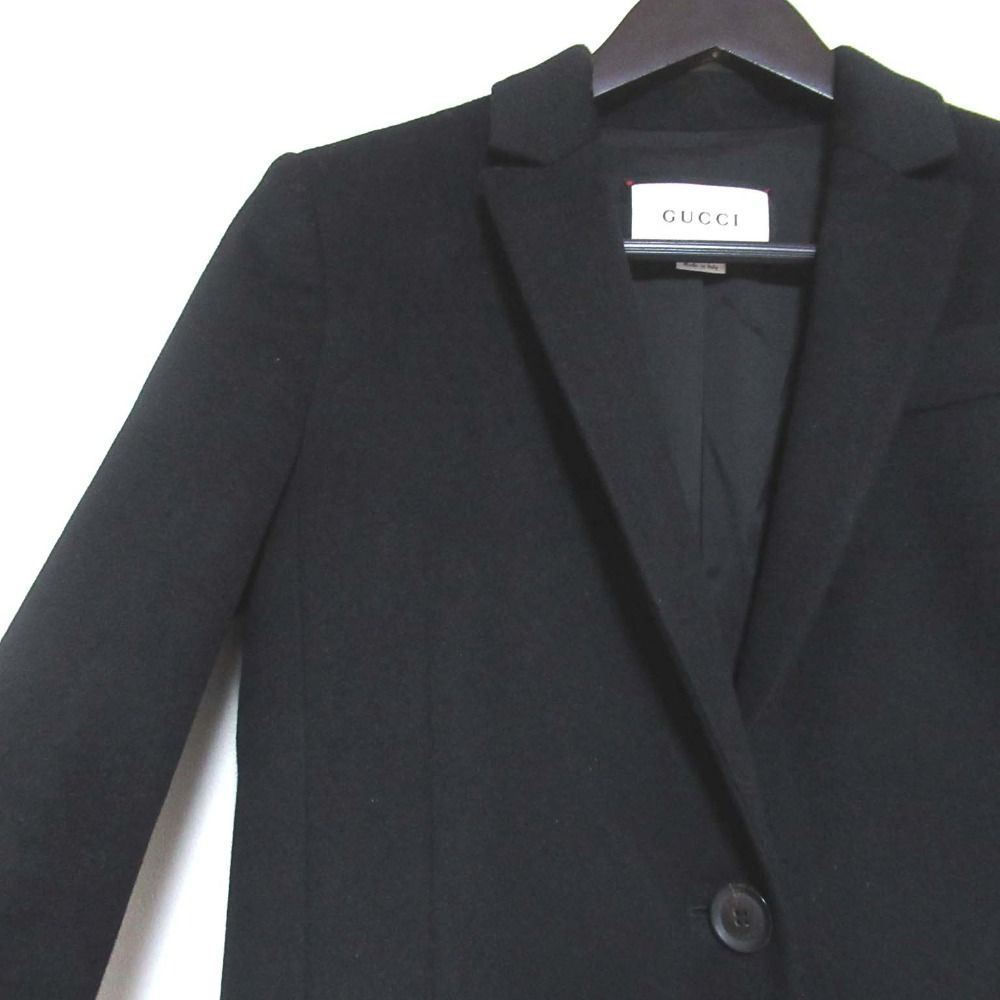 美品 GUCCI グッチ ウール シングル チェスターコート サイズ36
